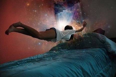 Person flying within a dream